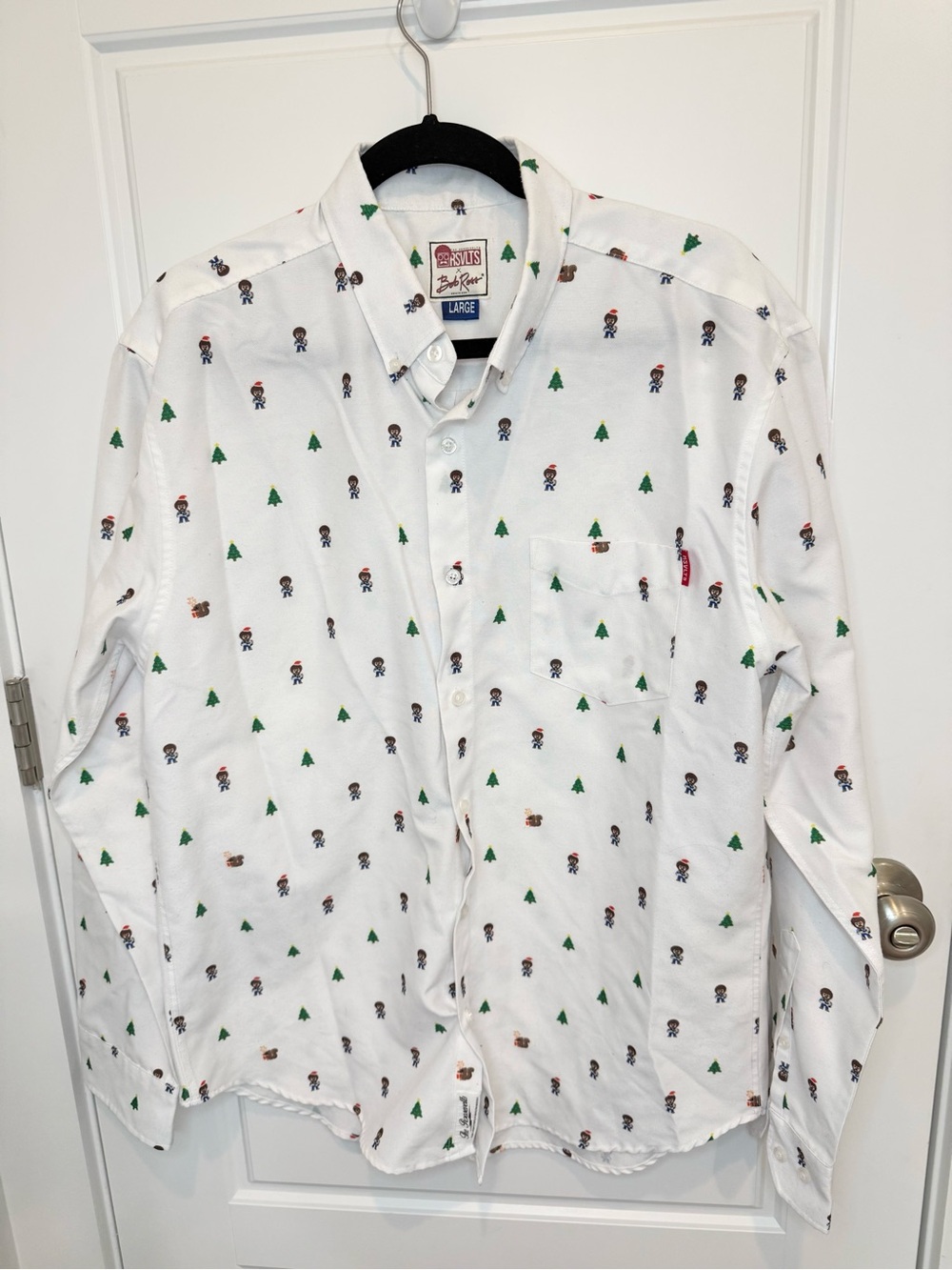 RSVLTS The Roosevelts X Bob Ross Christmas Tree Button Down Shirt Men’s size L